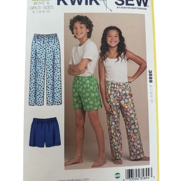 Kwik Sew Pattern Pajamas Collection - Picture 5 of 6